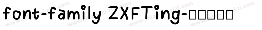 font-family ZXFTing字体转换